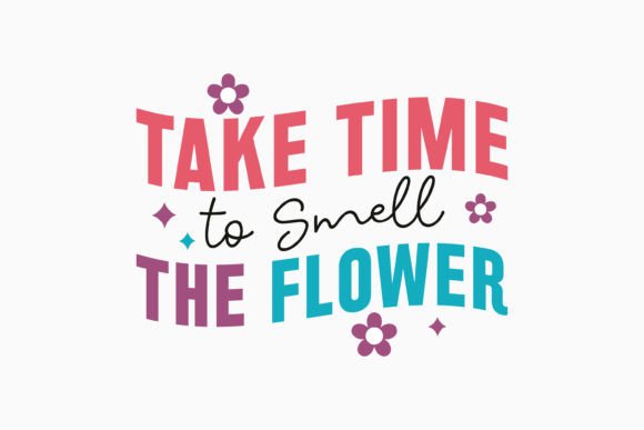 Retro Mental Health Quote SVG Take Time Review